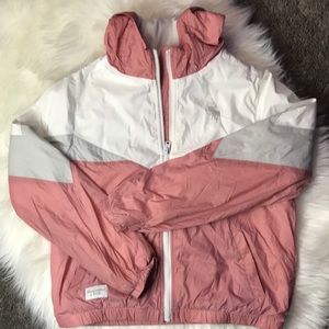 Abercrombie Kids-Pink & White windbreaker sz 11/12